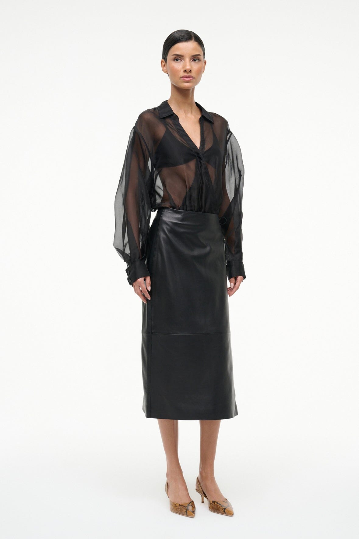 EVE SILK BODYSUIT | BLACK
